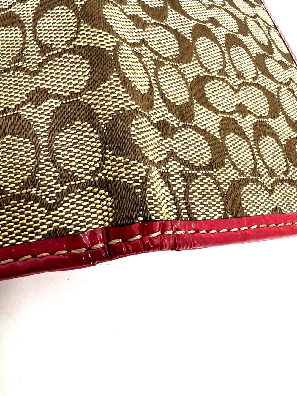 COACH Vintage Mini Signature Jacquard Small Wallet Card Holder Y2k - Picture 12 of 12